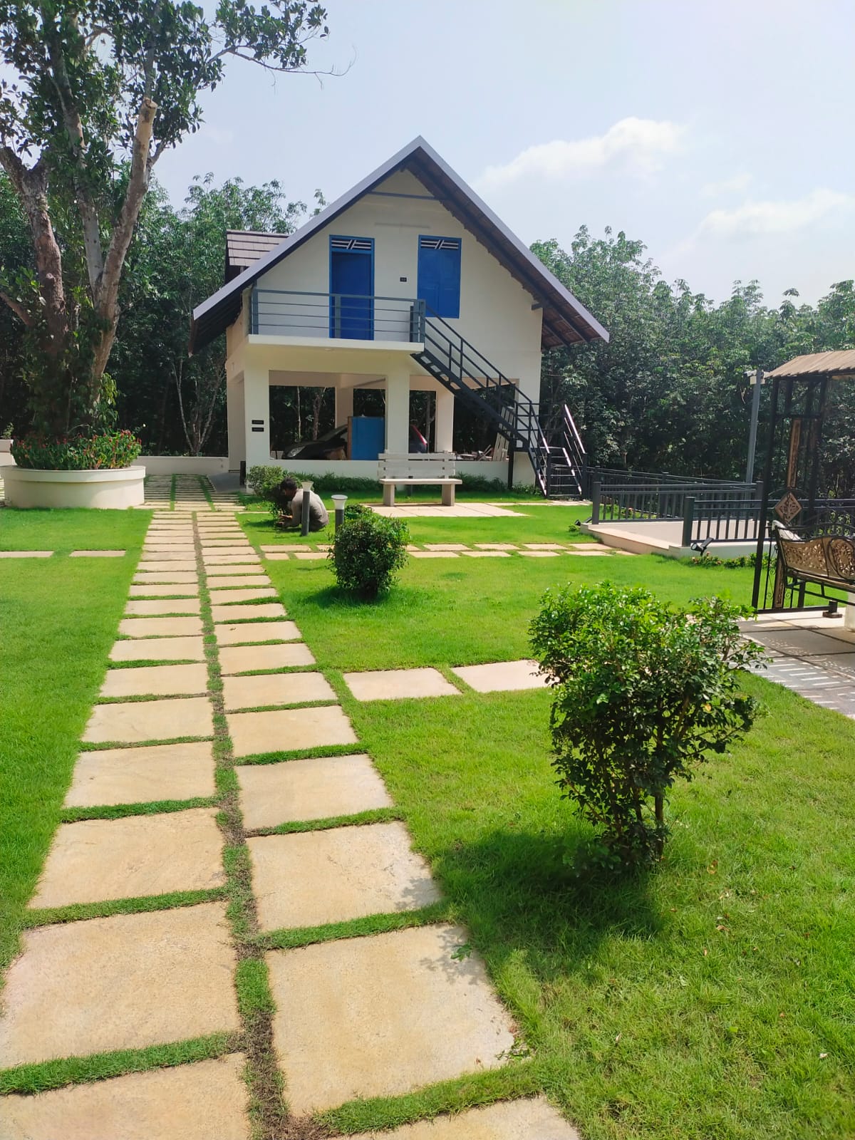 Guardian Green natural stone pathways and green spaces